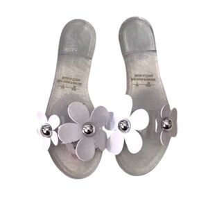 White/Clear Flower Jelly Sandals!!